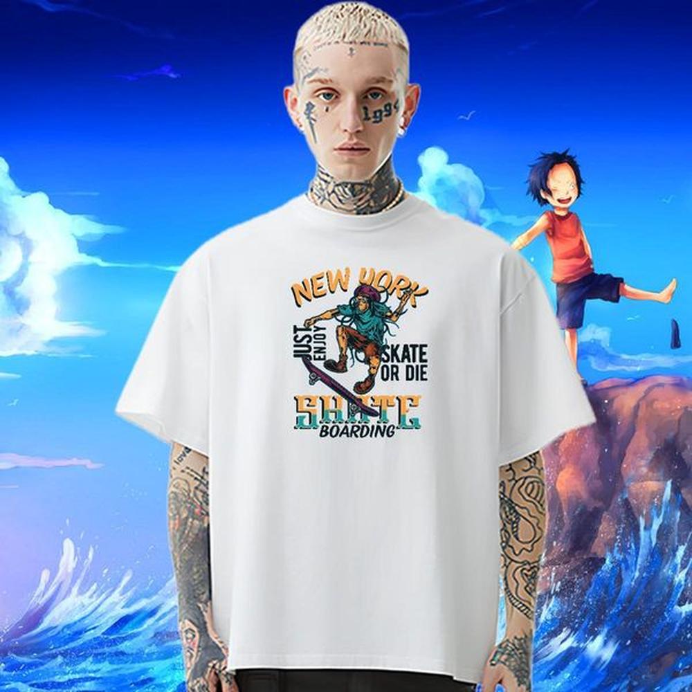 Fashion Casual T Shirt For Man person Wear 230g 100% Cotton Street Comfortable Black Oversized Breathable Crew Neck Tshirts