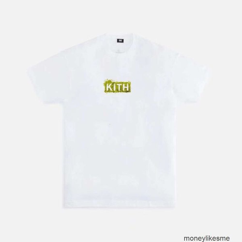 Fashion Clothing Mens Designer Tees TShirts Kith Vanilla Matcha Ice Cream Loose Round Neck Short Sleeve Couple Tshirt Printed Tee pure Cotto