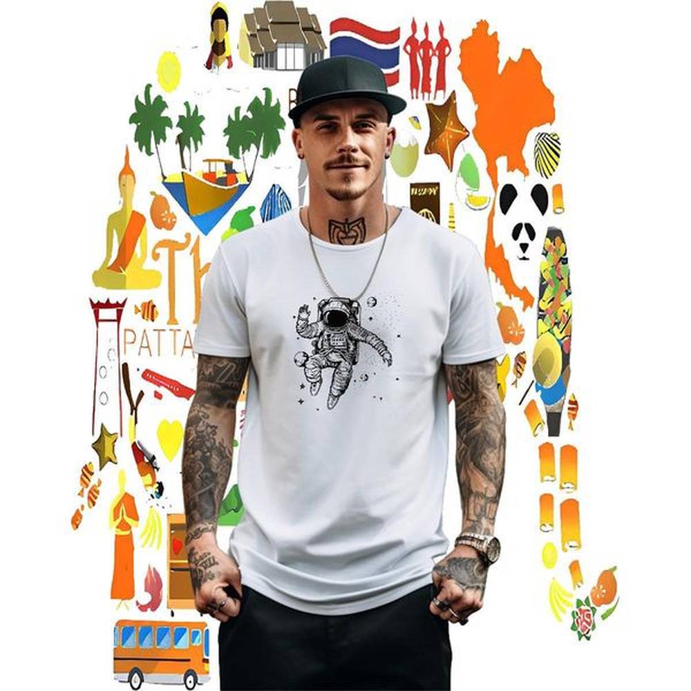 Fashion Design Couples T Shirts 230g 100% Cotton Daily Outfit universe Breathable Short Sleeve T Shirt For Man Cool Design Oversized Clothes