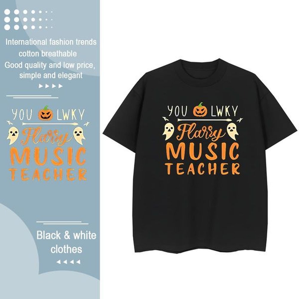 Fashion Design Men Tshirts pumpkin Street Casual 100% Cotton 230g Tees Shirts Crew Neck Loose T shirt Customized Print