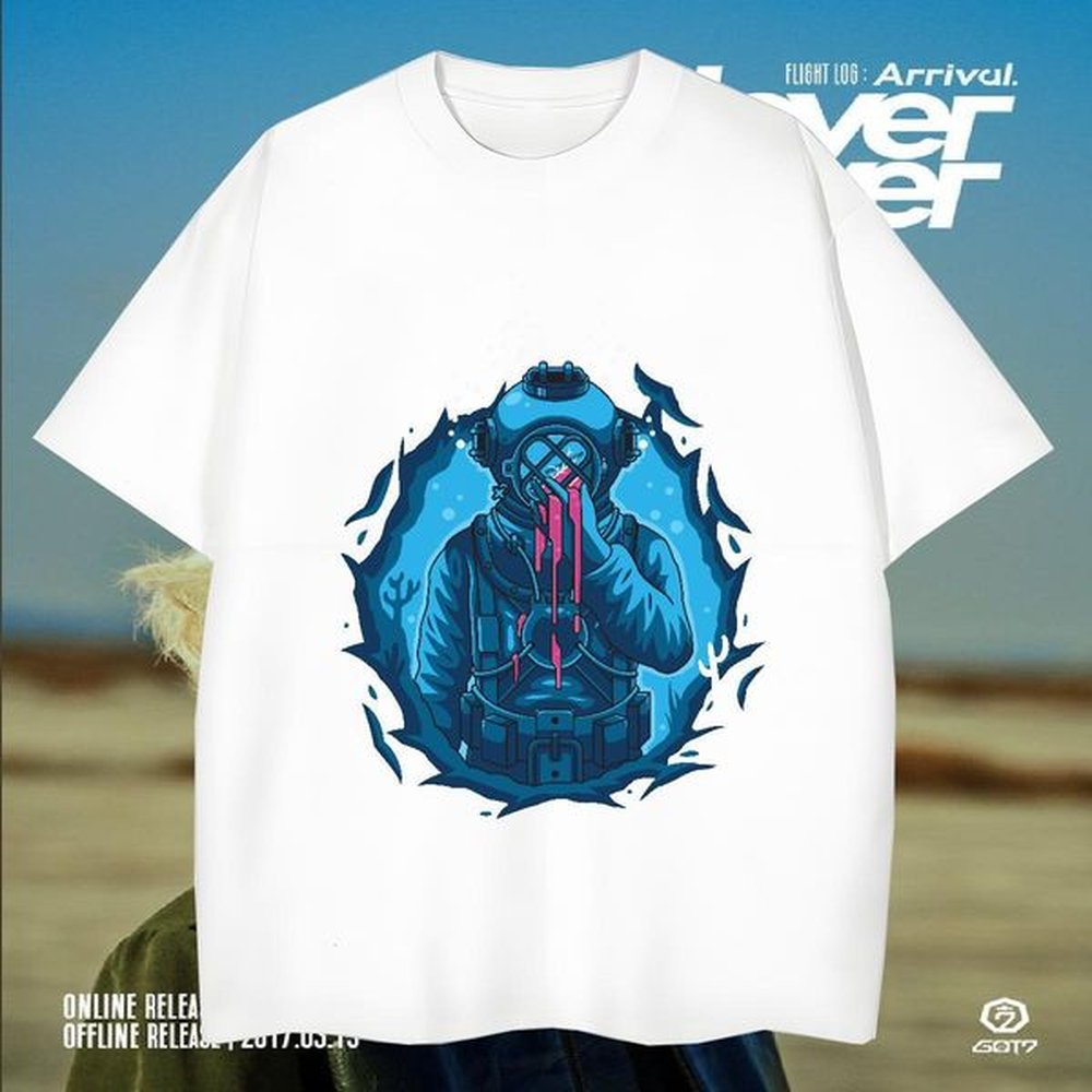 Fashion Design Tshirts 230g Pure Cotton Daily Wear spaceman Breathable Crew Neck T Shirts Men Soft Anime Clothes