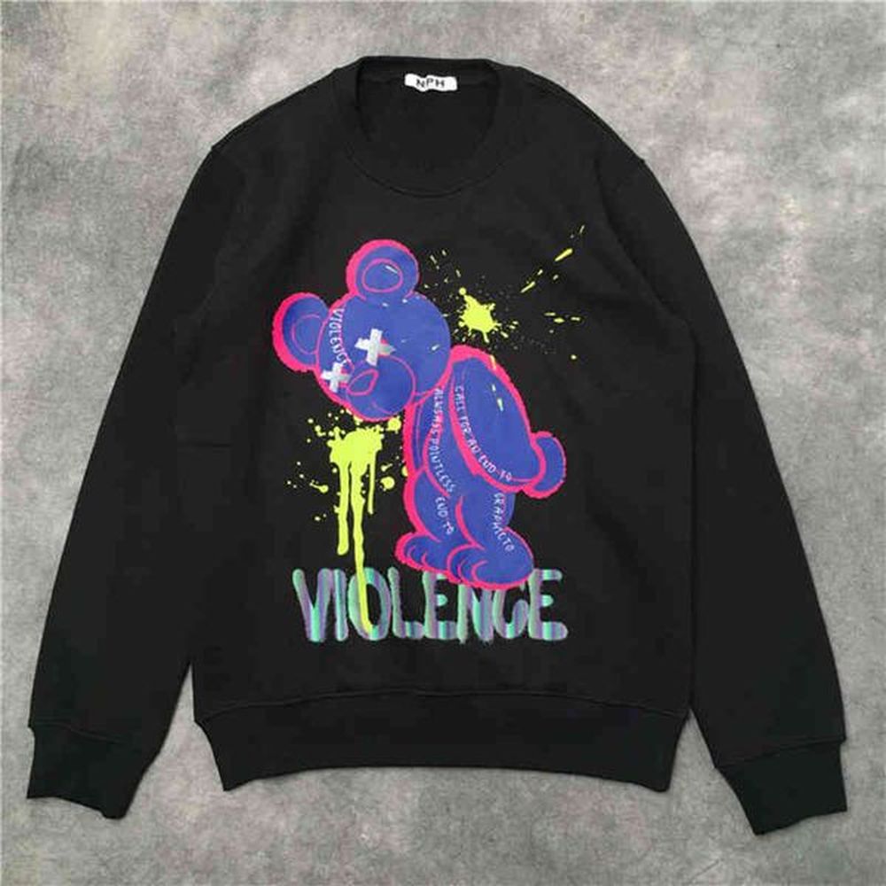Fashion Designer Luxury Men No Violence Angels Bear Hoodies Hoody Hooded Sweatshirts Flowers Cato Drake Fat Fleece Street Hip Hop Palm