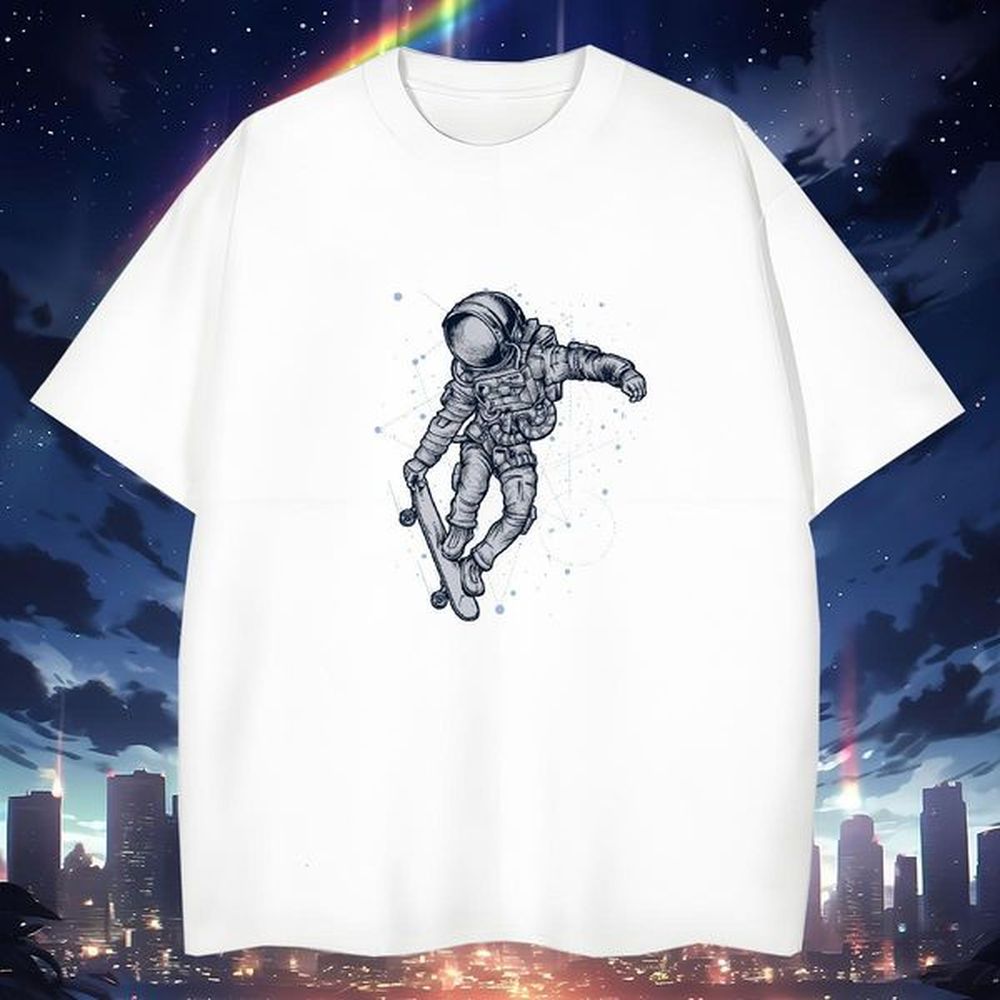 Fashion Designer T shirt universe 230g Pure Cotton Couples T Shirts Hip Hop Street Crew Neck Cartoon Printing L-4XL Loose Fit Tees