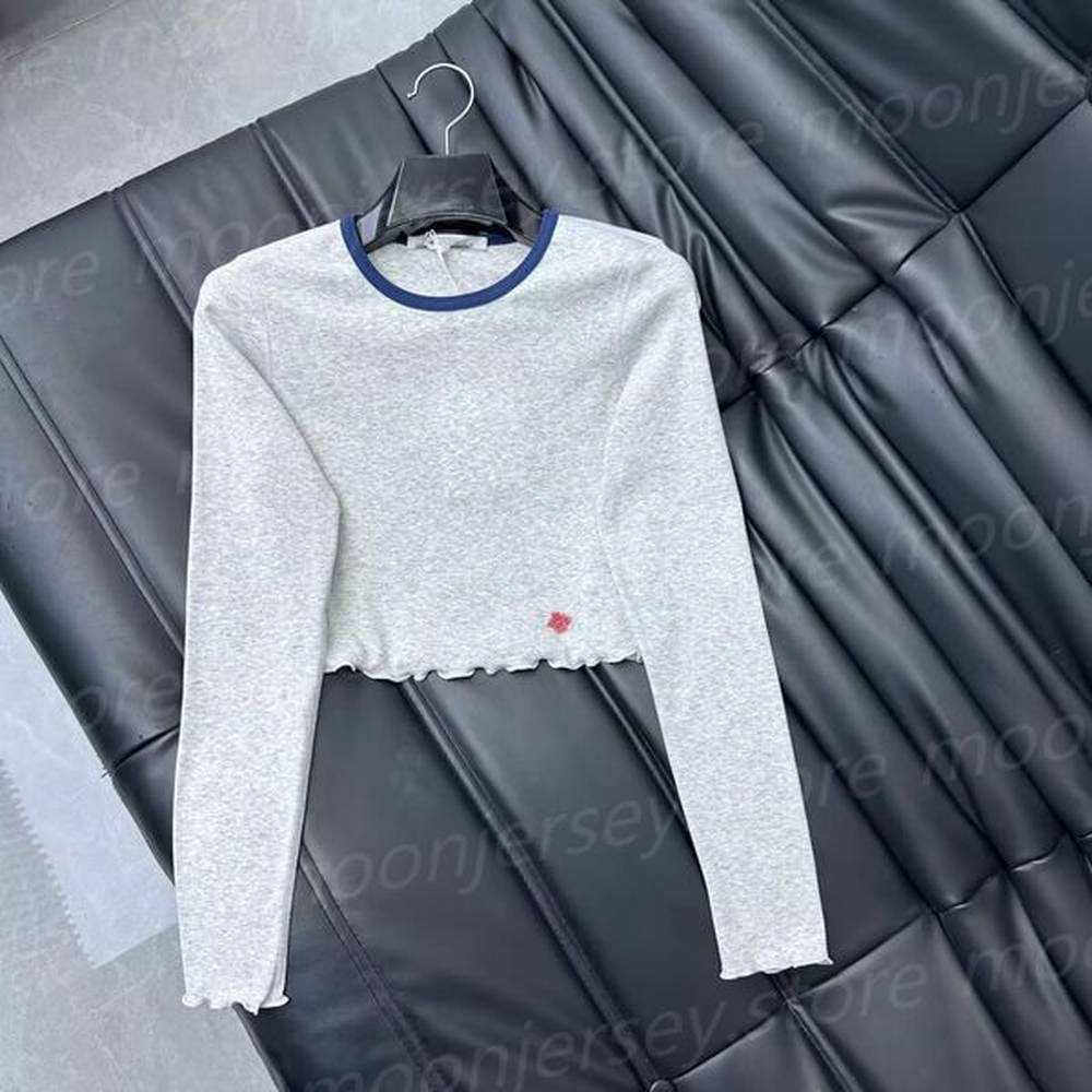 fashion designer tops long sleeve shirts tshirts with apple pattern