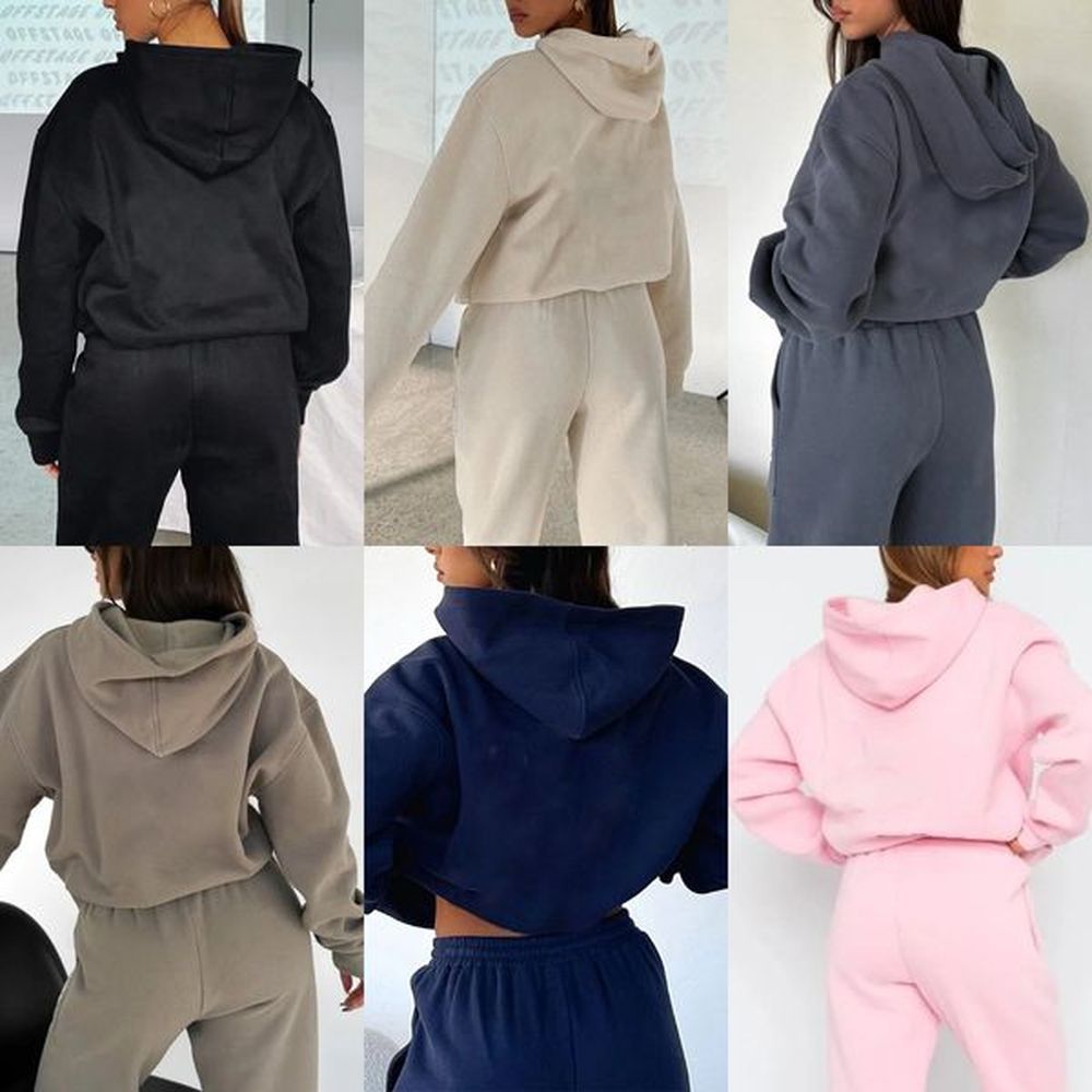 fashion designer tracksuits womens hoodie piece set casual sports