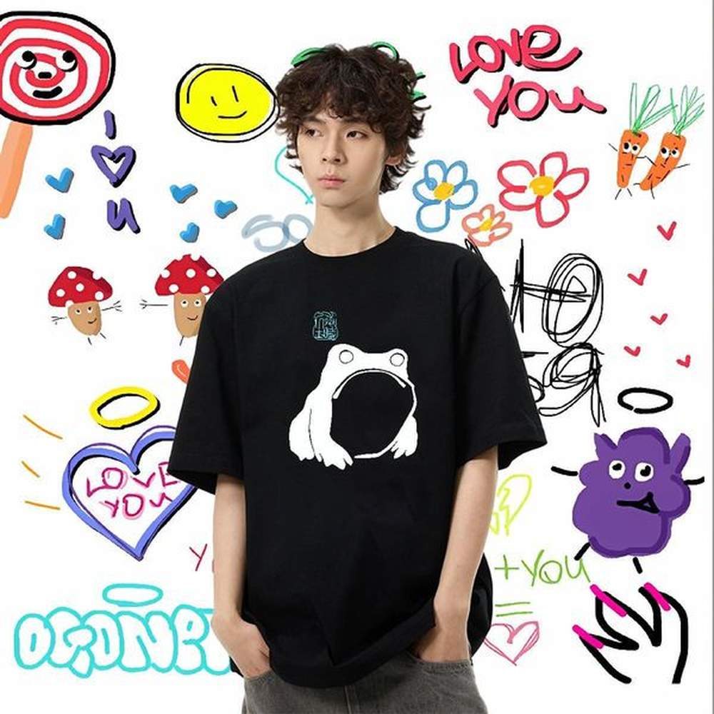 Fashion Designer T-Shirts for Men 230g Pure Cotton bear Sport Tees Short Sleeve Soft Loose Mens Tshirts Oversized
