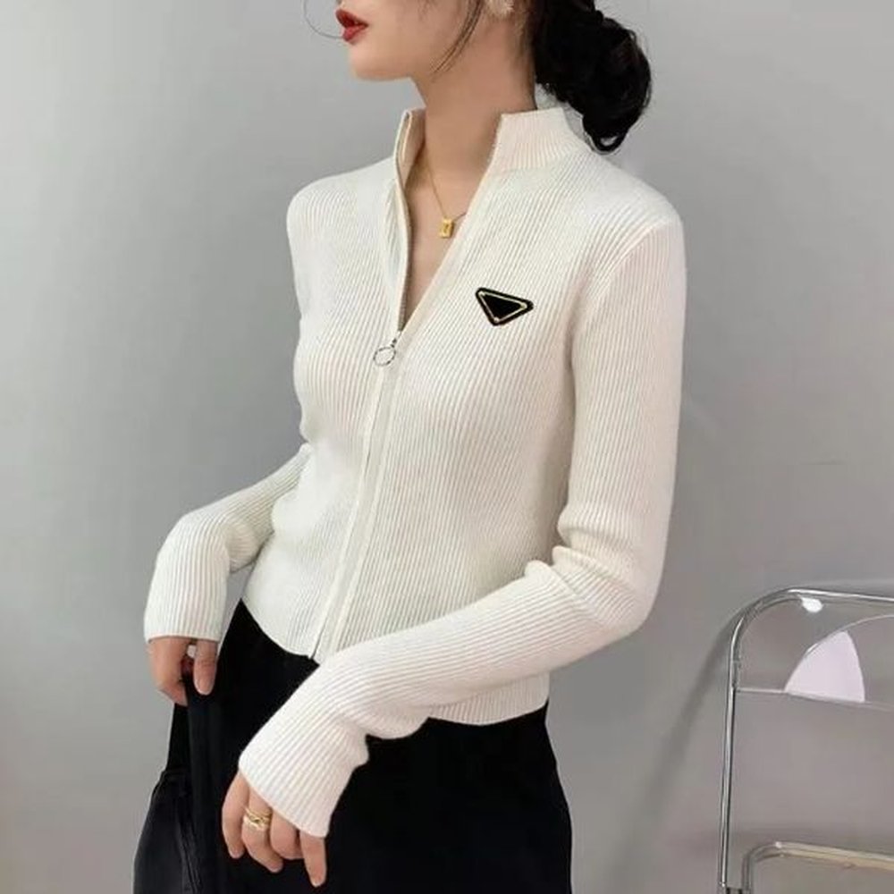 fashion designer womens tops tees ladies slim fit knit cardigan