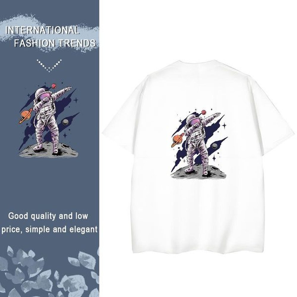 Fashion Hip Hop Street Tshirt for Man Woman universe Breathable Short Sleeve 230g 100% Cotton T Shirt For Man Wholesale Custom Printing Polo