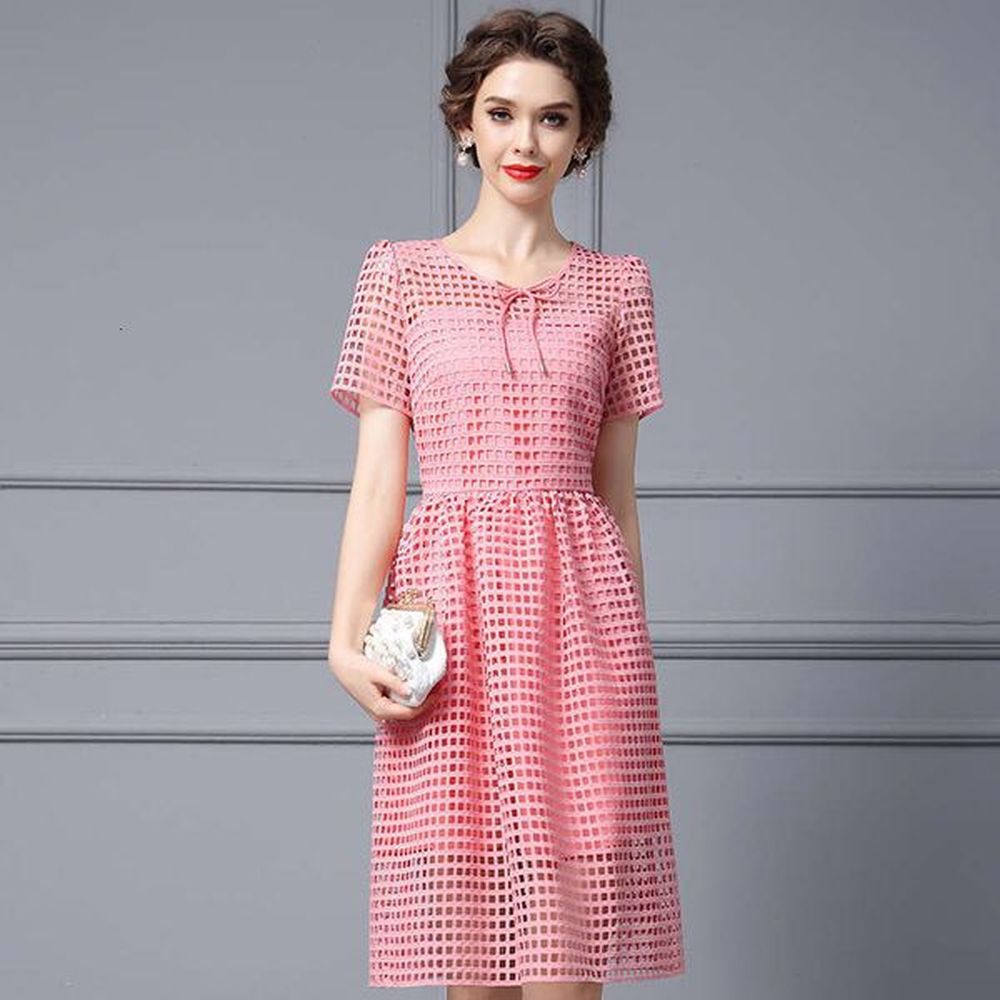fashion lace hollow out dress for women summer new