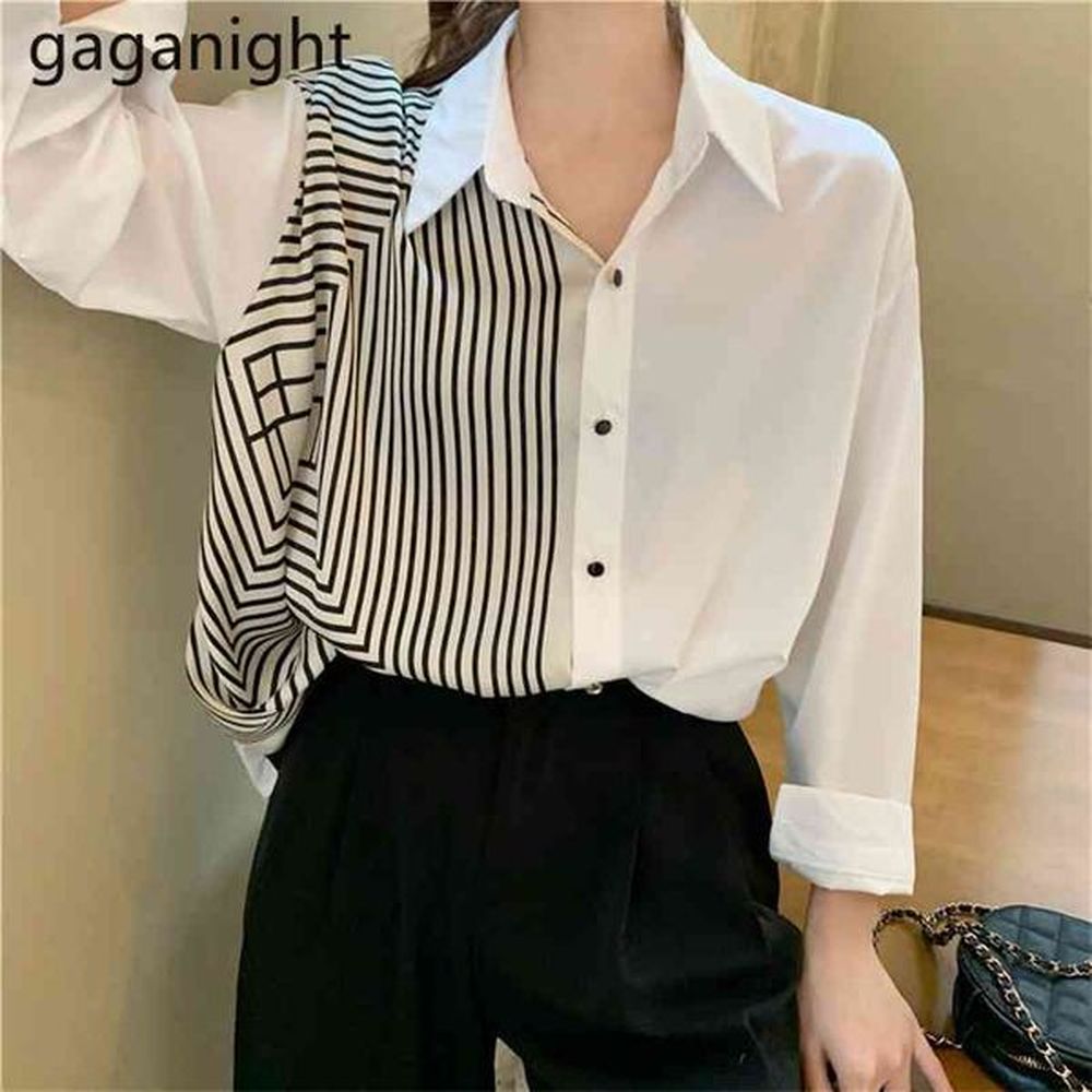 fashion ladies top button chiffon blouses long sleeve casual office