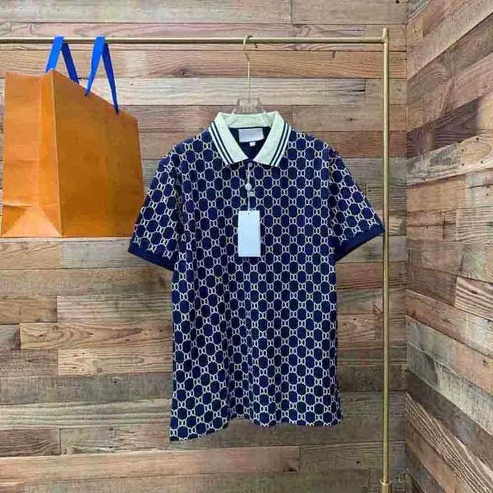 2025 Fashion luxury Jacquard A designer casual POLO shirt summer new comfortable and breathable youth slim lapel short sleeve T-shirt men