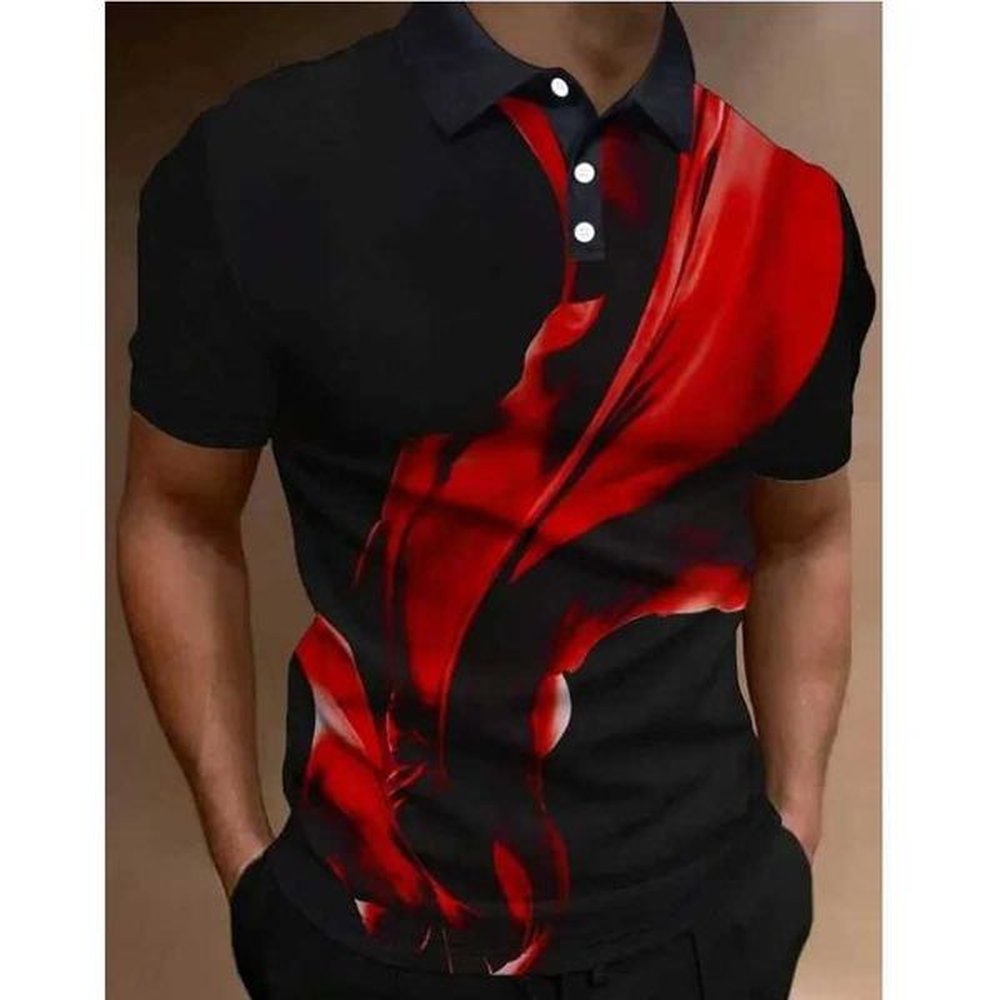 Fashion mens 3D silk printed summer casual short sleeved designer oversized mens clothing W241104