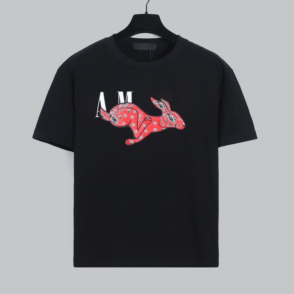 2023 fashion Mens t shirts Men Designer Casual shirt Man Clothes Short Sleeve Summer Hawaiian rabbit printed Men's Clothing