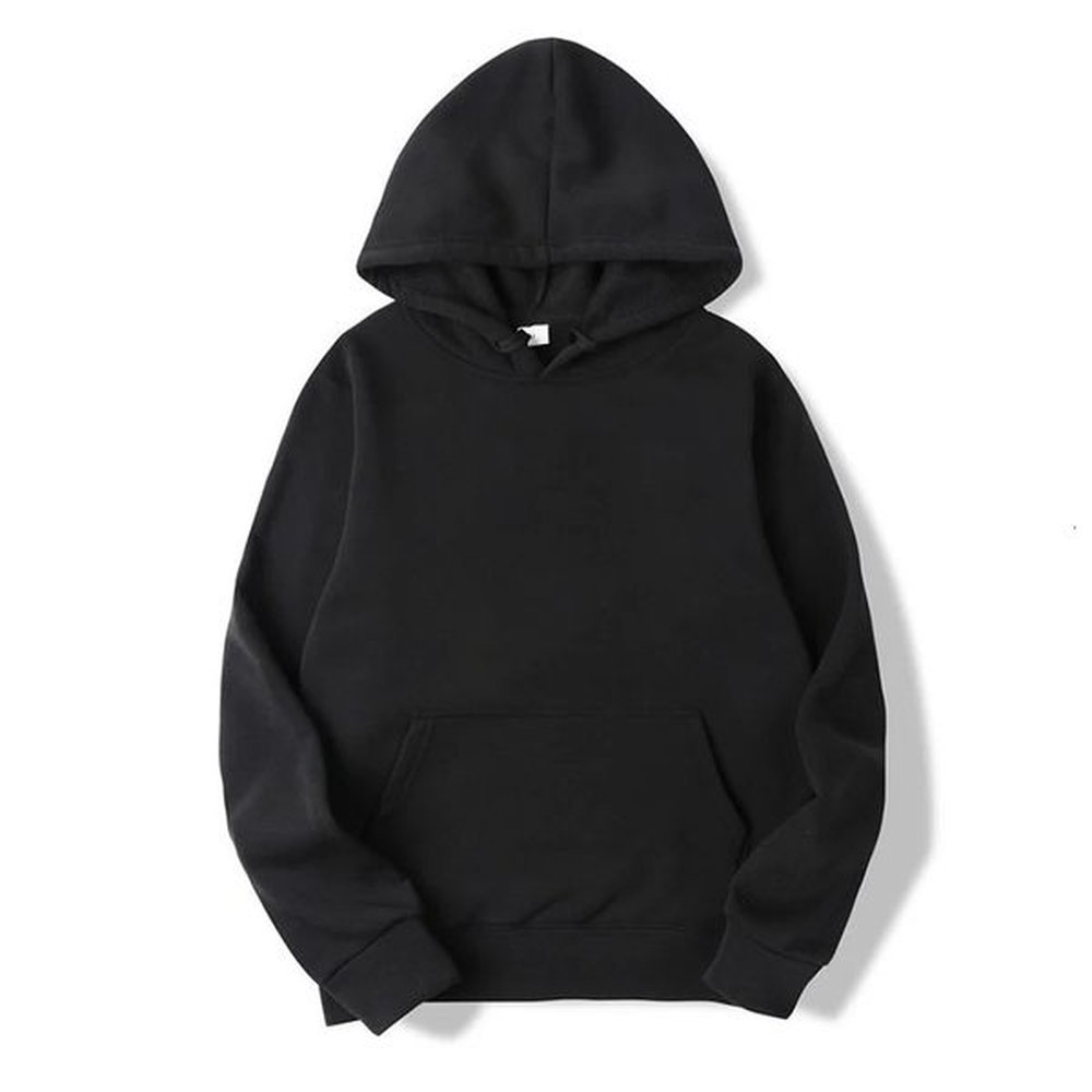 Fashion Mens Thin Hooded Hoodie Cotton Top Spring and Autumn Solid Color Long sleeved Sweatshirt 241024