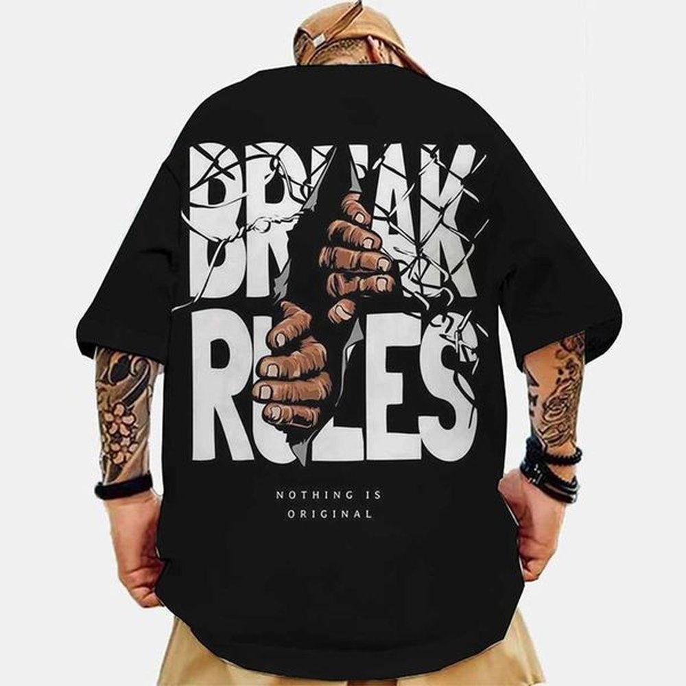 Fashion mens T-shirt 3D letter printing trend mens Strt Harajuku top loose ultra-fine short Slves Causul Ts Y241113