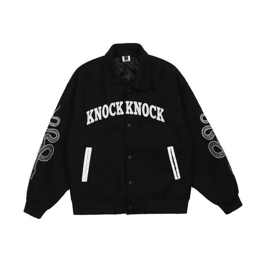 Fashion motorcycle riding jacket letter embroidery long sleeve bomber baseball jacket men