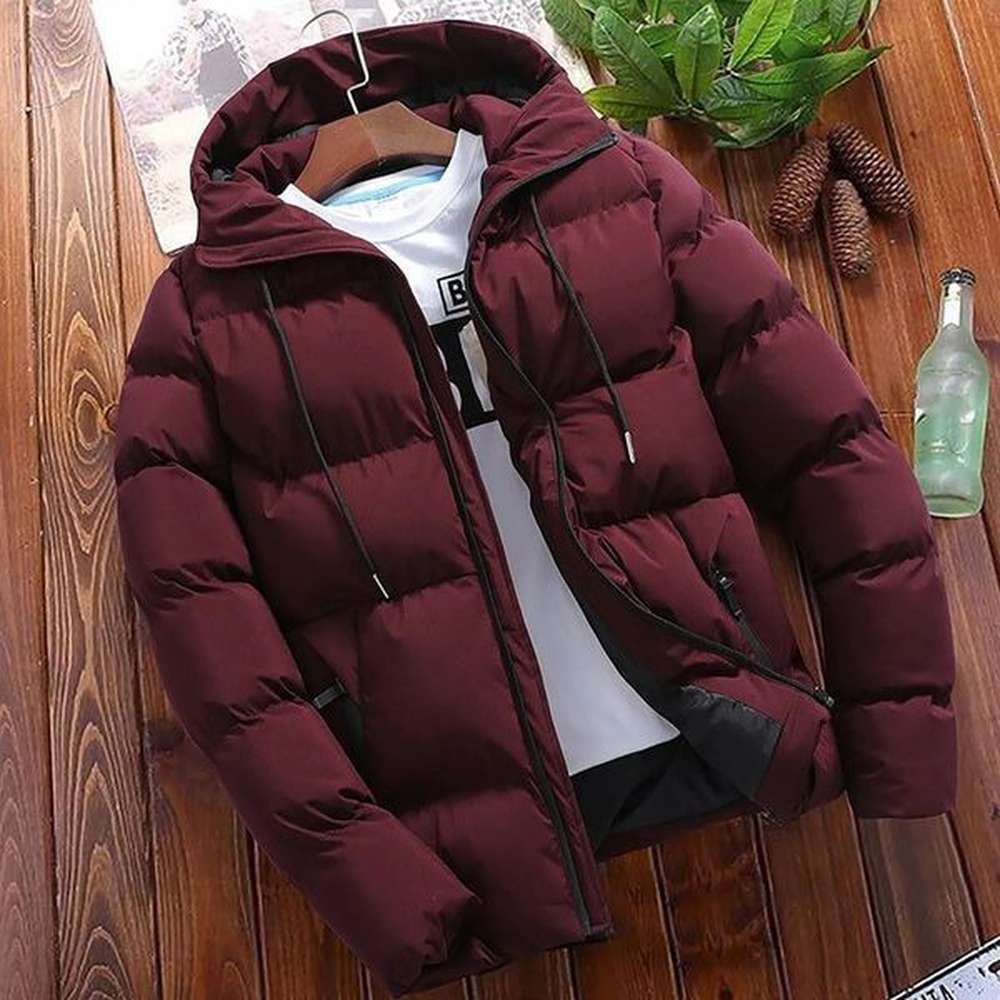 Fashion Parkas Overcoat Men's Casual Warm Hooded Thick Puffer Jacket Men Winter Coat Outwear Business Hombre
