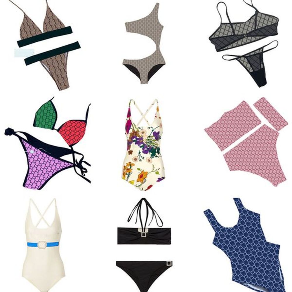 fashion print women swimwear bikinis bathing suits high waist textile