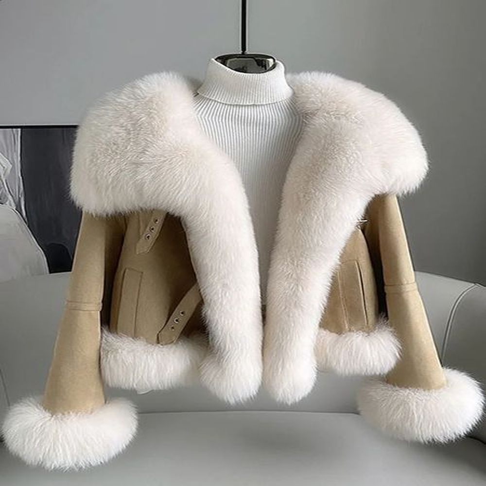 fashion real fur coat duck down jacket winter women jacket