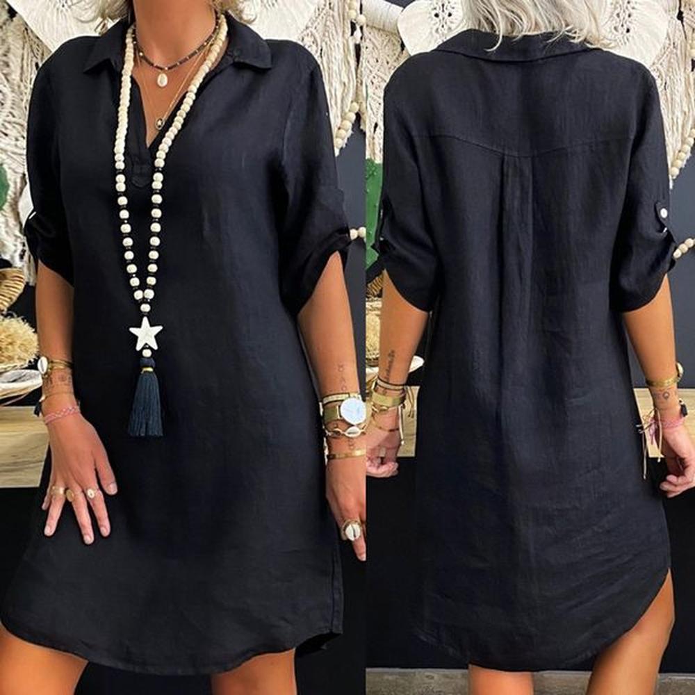 fashion sexy women loose dress streetwear beach holiday oversized solid