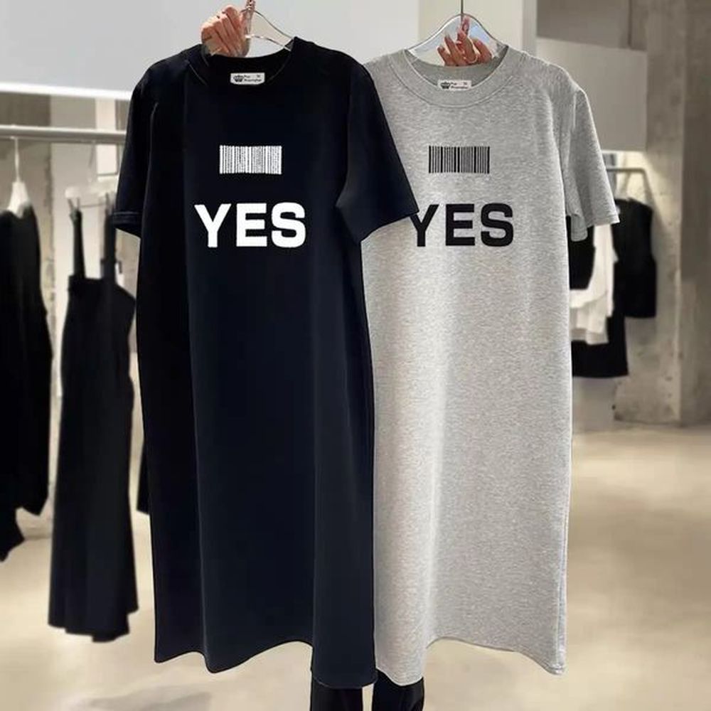 fashion summer tshirts long dress plus size loose casual short