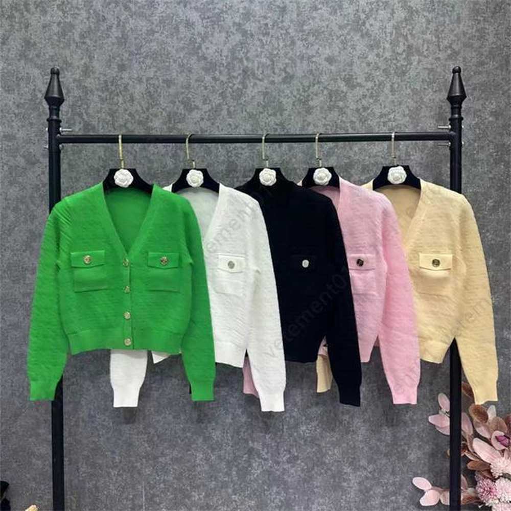 fashion sweater women designer sweater knitwear tops two chest pockets