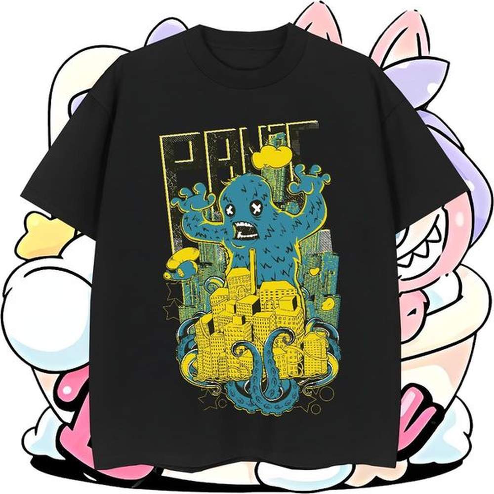 Fashion T shirt ET 230g Cotton Tshirts Casual Beach Crew Neck Custom Cartoon Soft Tops