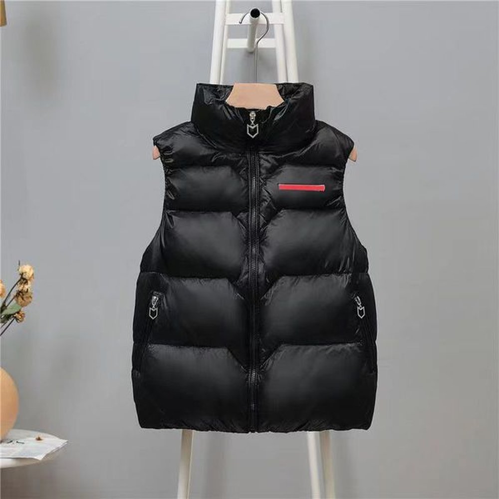 fashion vests puffy jacket sleeveless woman bomber coat thick tops