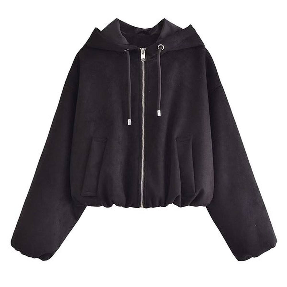 fashion woman jacket for women winter solid hooded chic