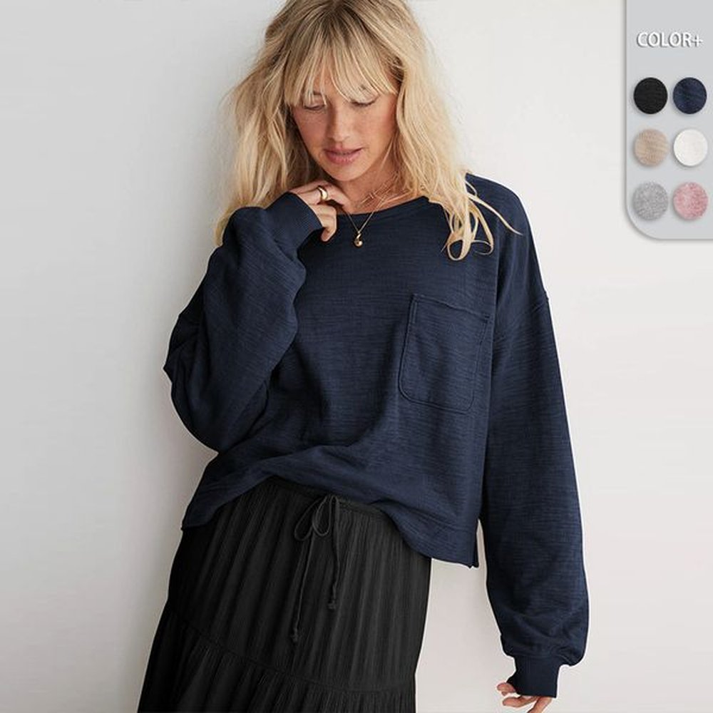 fashionable versatile womens clothing comfortable and casual style loose round