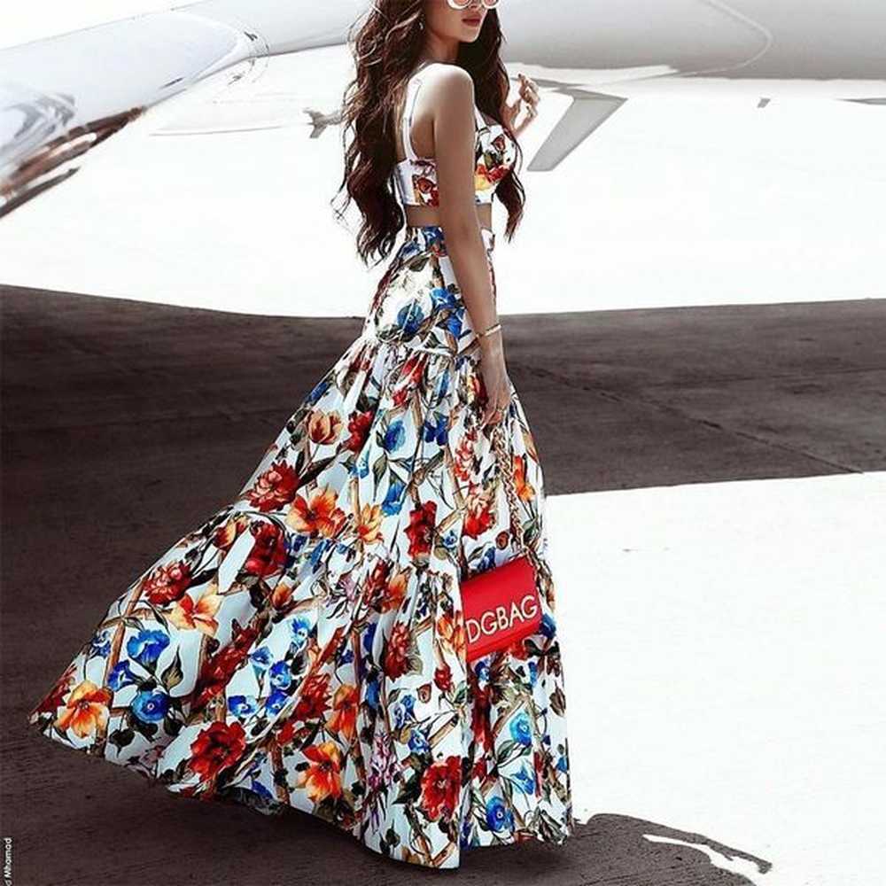 fashionwomens dress sleeveless pcs sets ruffled western style sexy leisure
