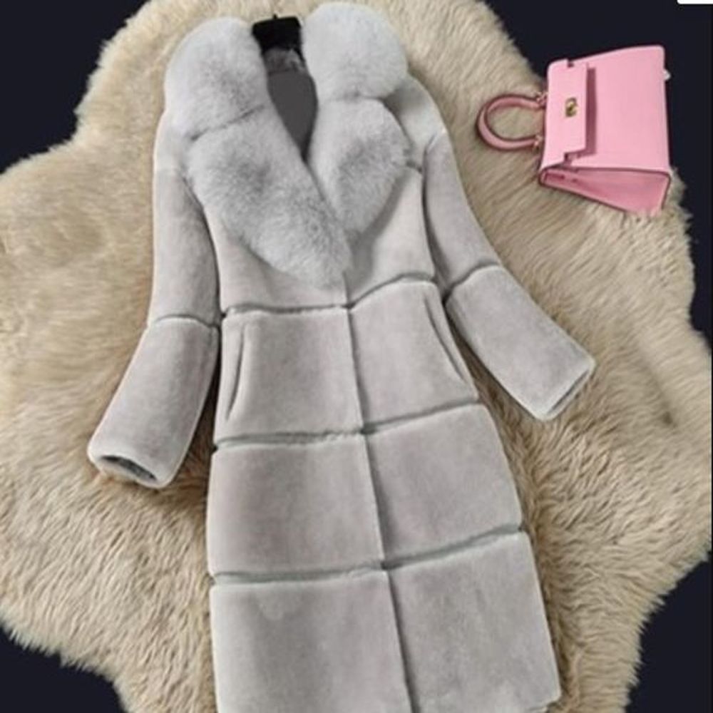 faux fur coats jackets plus xl women winter thick long