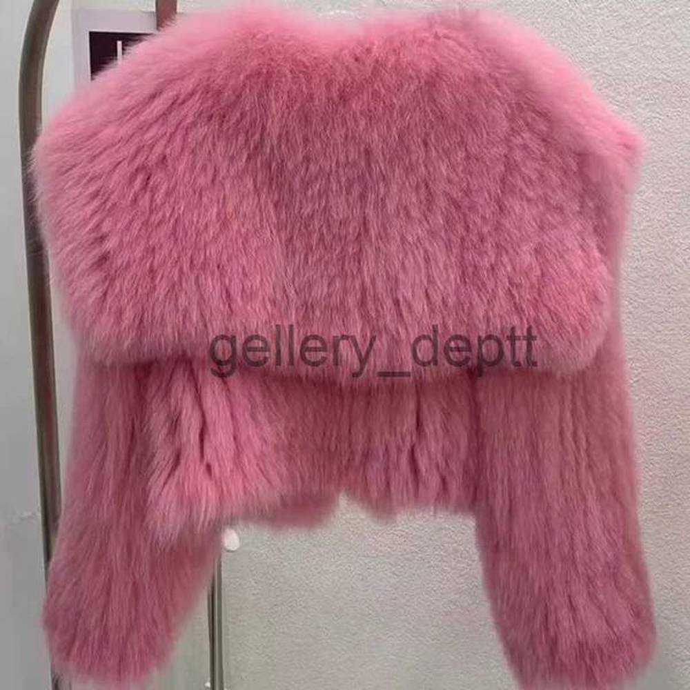 faux womens fur coat navy collar stripe top woven eco