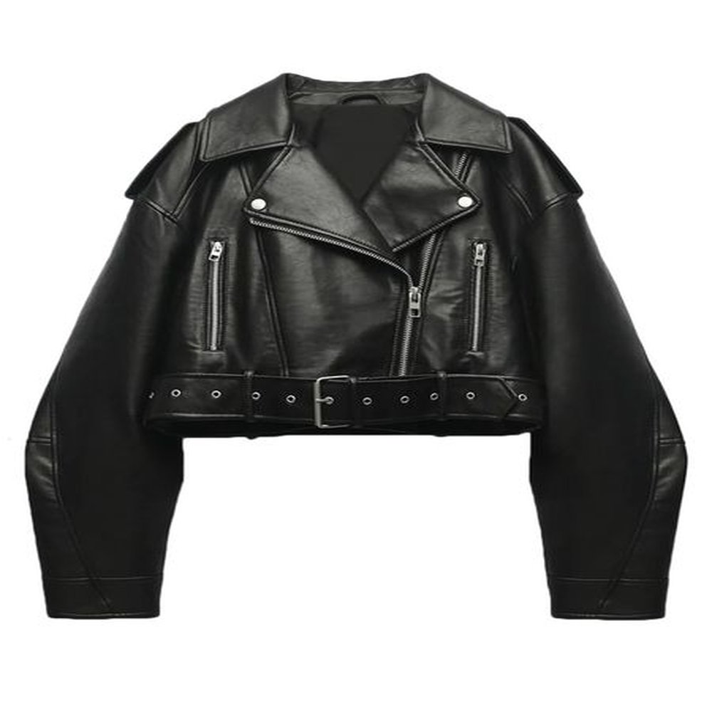 fitaylor women faux pu leather jacket casual lady lapel zipper