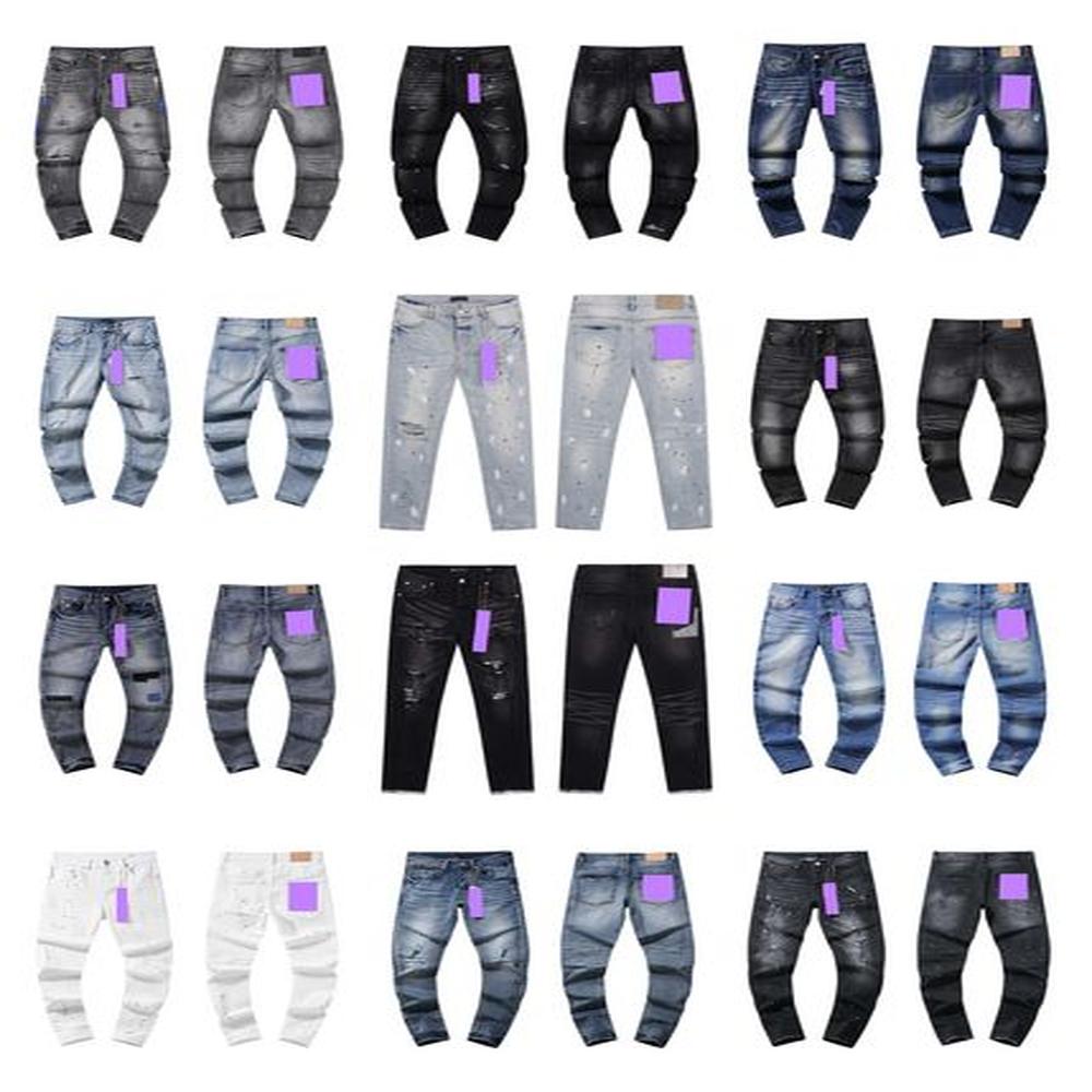 for mens skinny designer pants jeans Motorcycle Trendy Long Straight High-end Quality Mens Designer Jean Men women Hole High Street Jeans