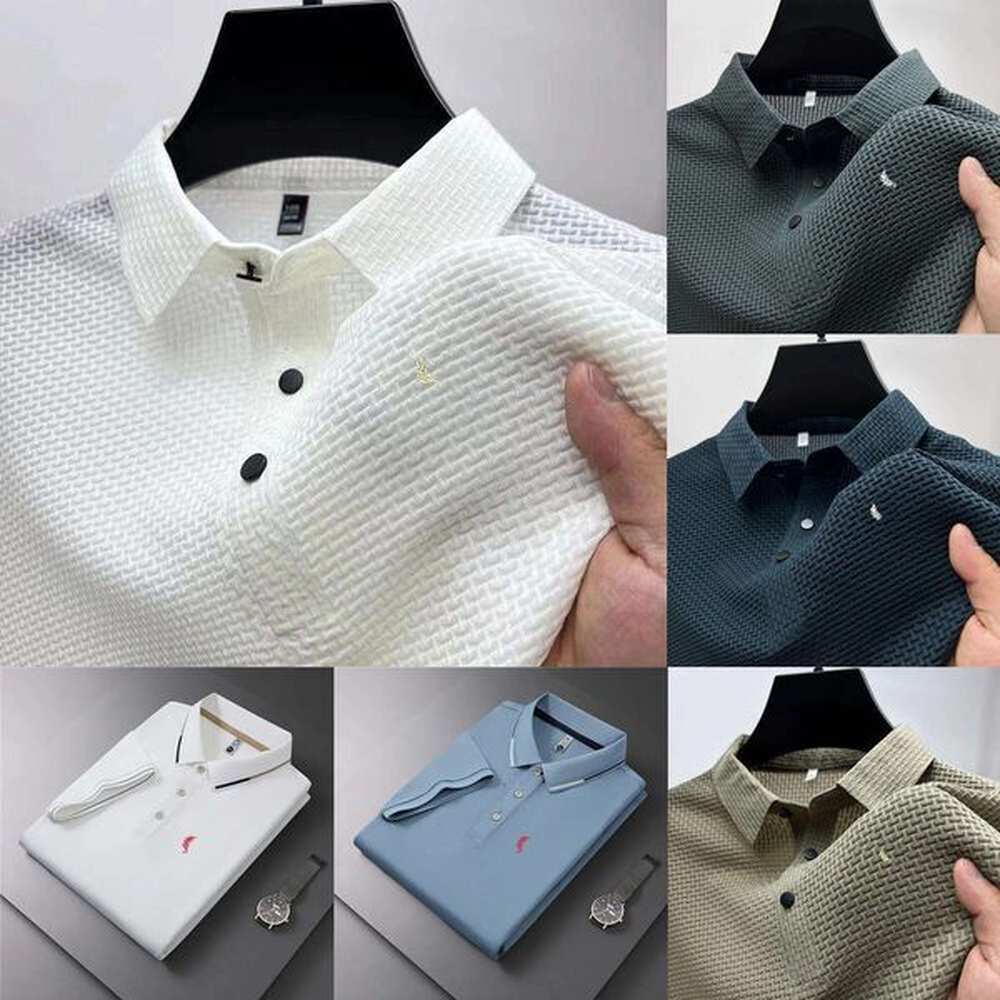 fredperry T Shirt Men's Polos Embroidery High-end High-quality Knitted Cool Polo Shirt Summer Casual Collar Rib Breathable T-shir 22