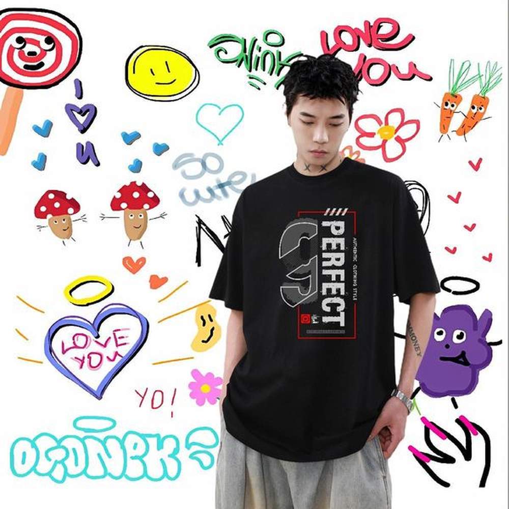 Free Shipping 230g 100% Cotton T Shirts Men letter Home Outdoor Couples T Shirts Top Tees Breathable Crew Neck TOP Quality DIY Printed