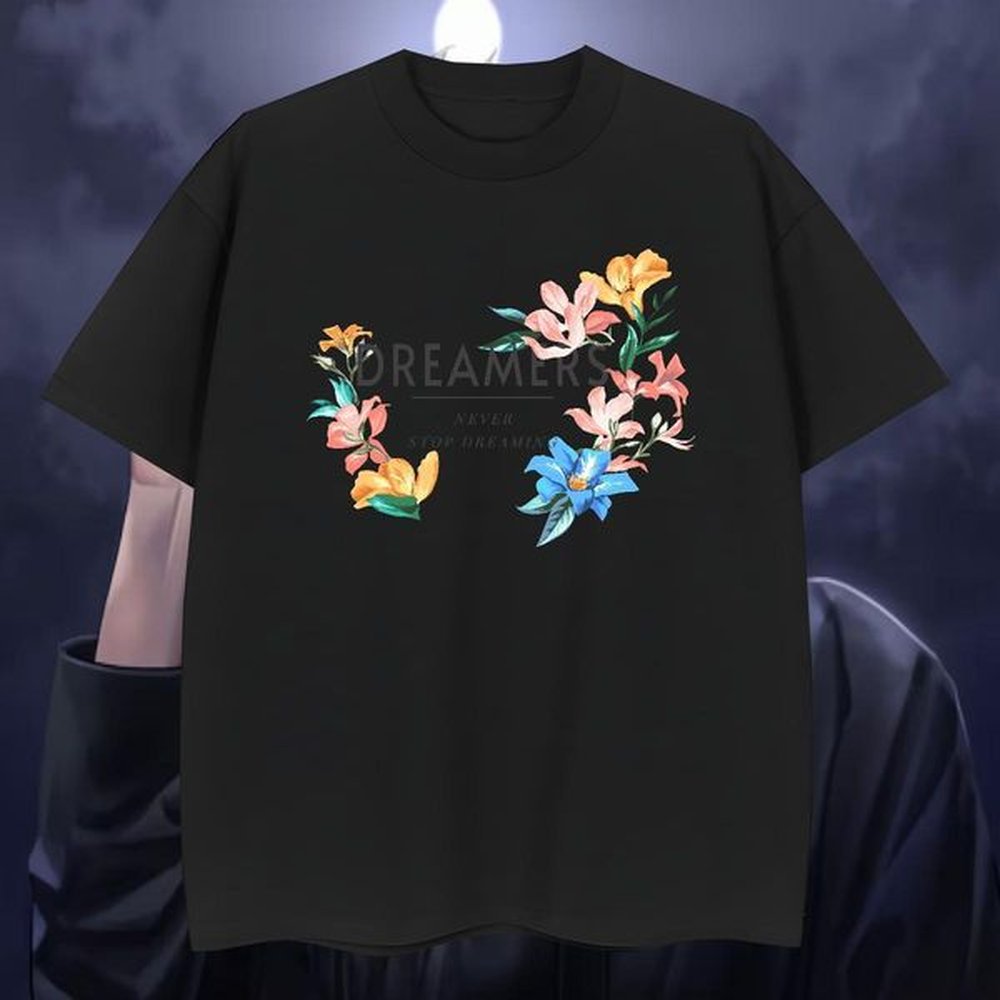 Free Shipping T Shirt For Man 230g 100% Cotton flower Casual Beach Tees Shirts Breathable Soft Unisex Men Tops Tees Graphic