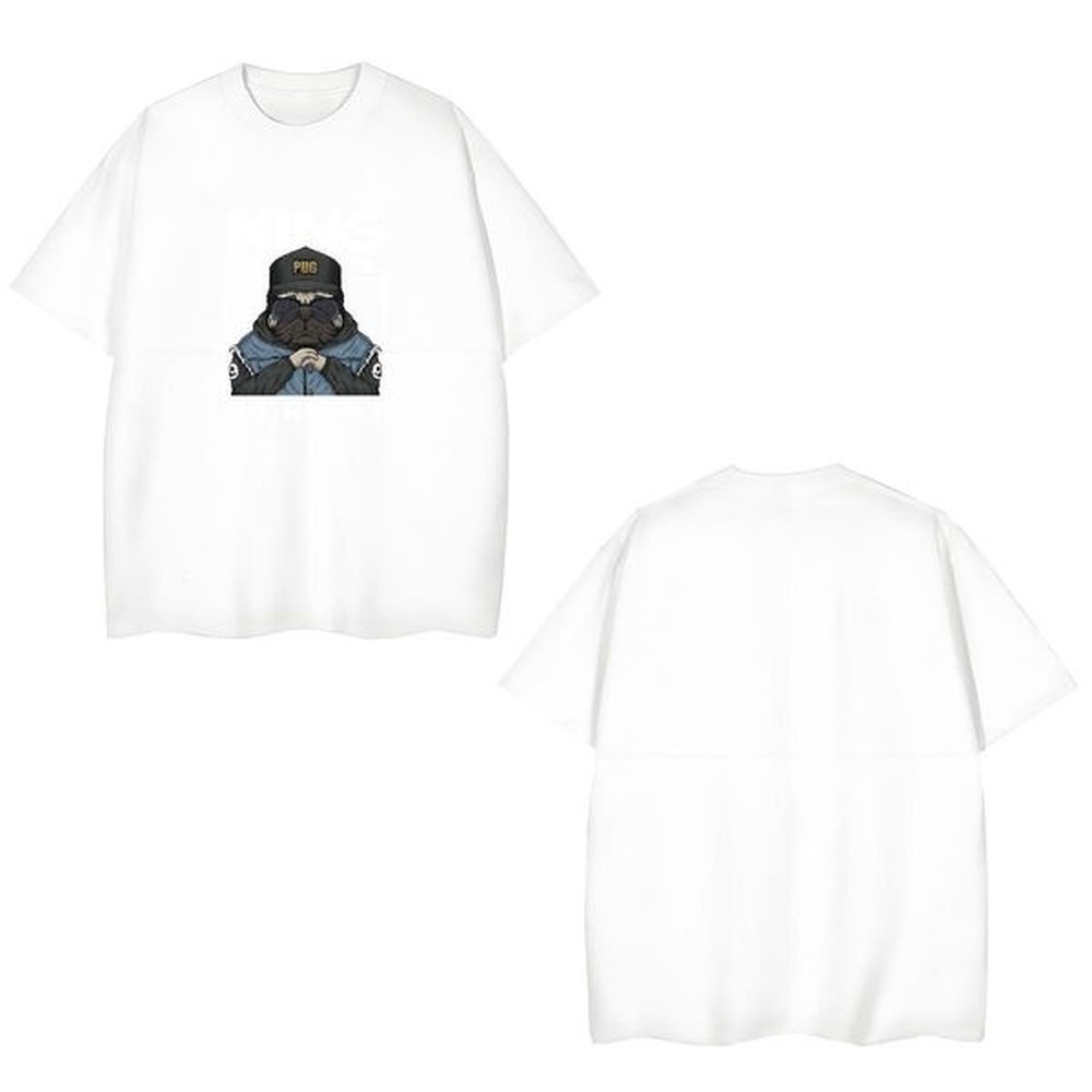 Free Shipping Tshirt for Man Woman 230g Cotton dog Mens T Shirts Spring Summer O Neck Short Sleeves Cartoon Printing L-4XL Customized Tees