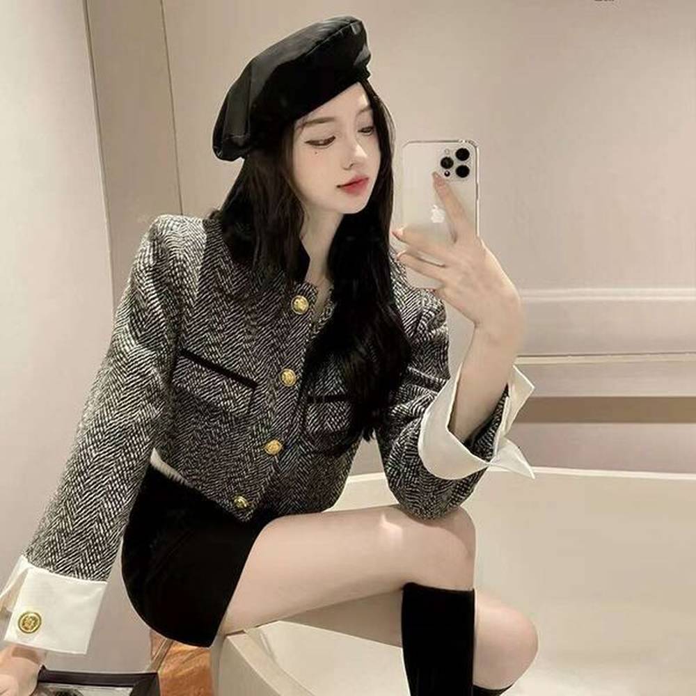 french hepburn small fragrance temperament highend coat socialite style niche