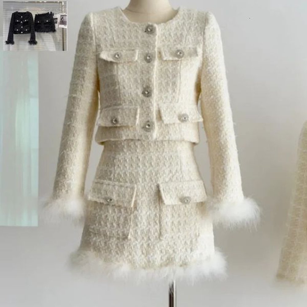 french retro piece coarse fleece jacket short coat feather splicing