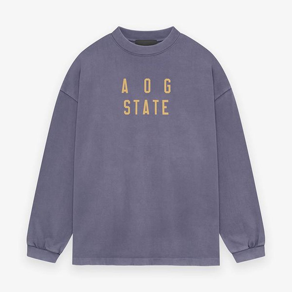 24fw Europe USA Letter Print Washed Vintage Tee Long Sleeve Designer T shirt Casual Fashion Skateboard Men Women Graphic T-shirt 1026
