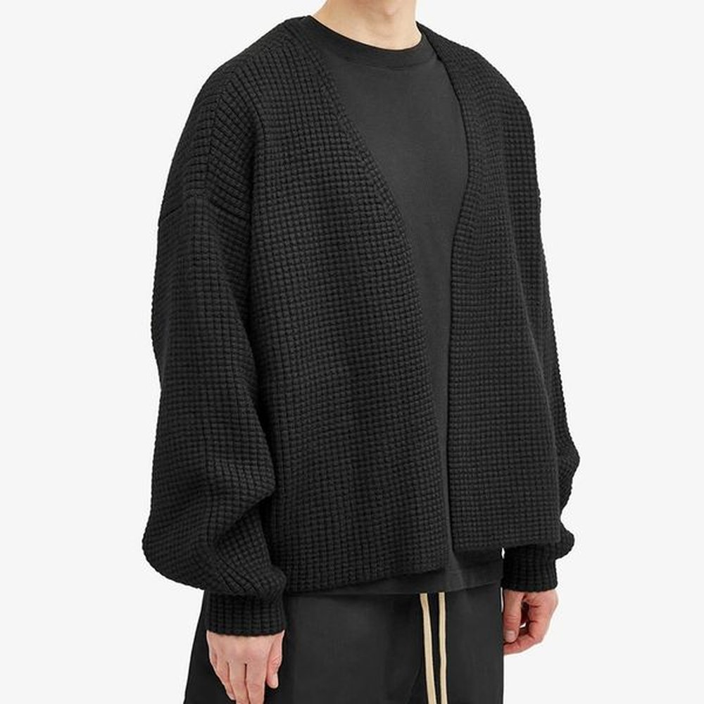 24FW USA Oversized Men Women Pineapple Pattern Knitted Cardigan Woolen Sweaters Winter Autumn Stylish Warm Coat 0131
