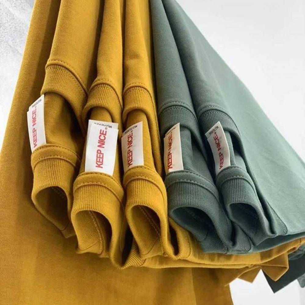 240g mens 100% pure cotton O-neck T-shirt custom screen printed three-way embossed blank shirt mens sustainable summer top M250108