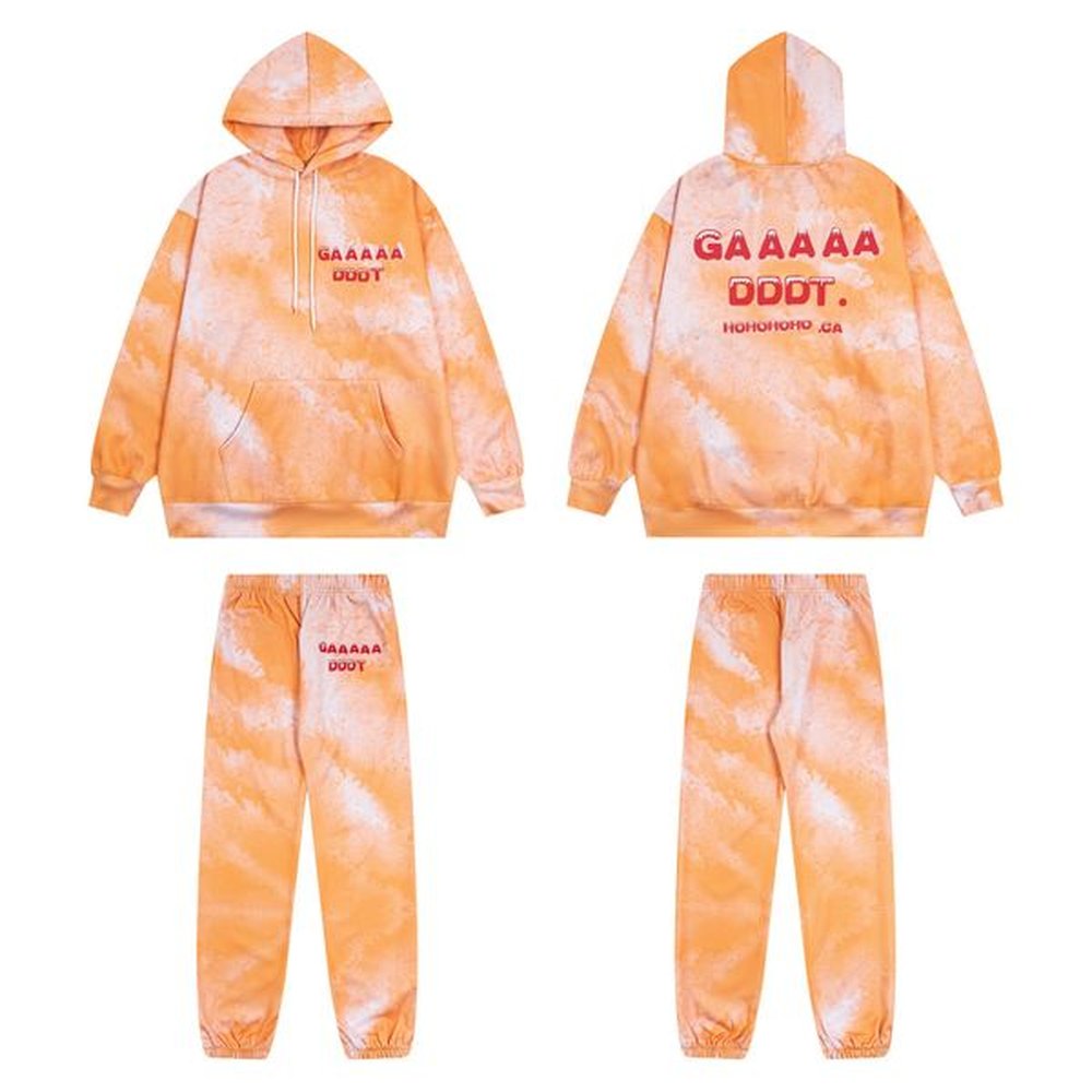ga hoodie suit tiedye tracksuit designer mens hoodie pants sweatshirt