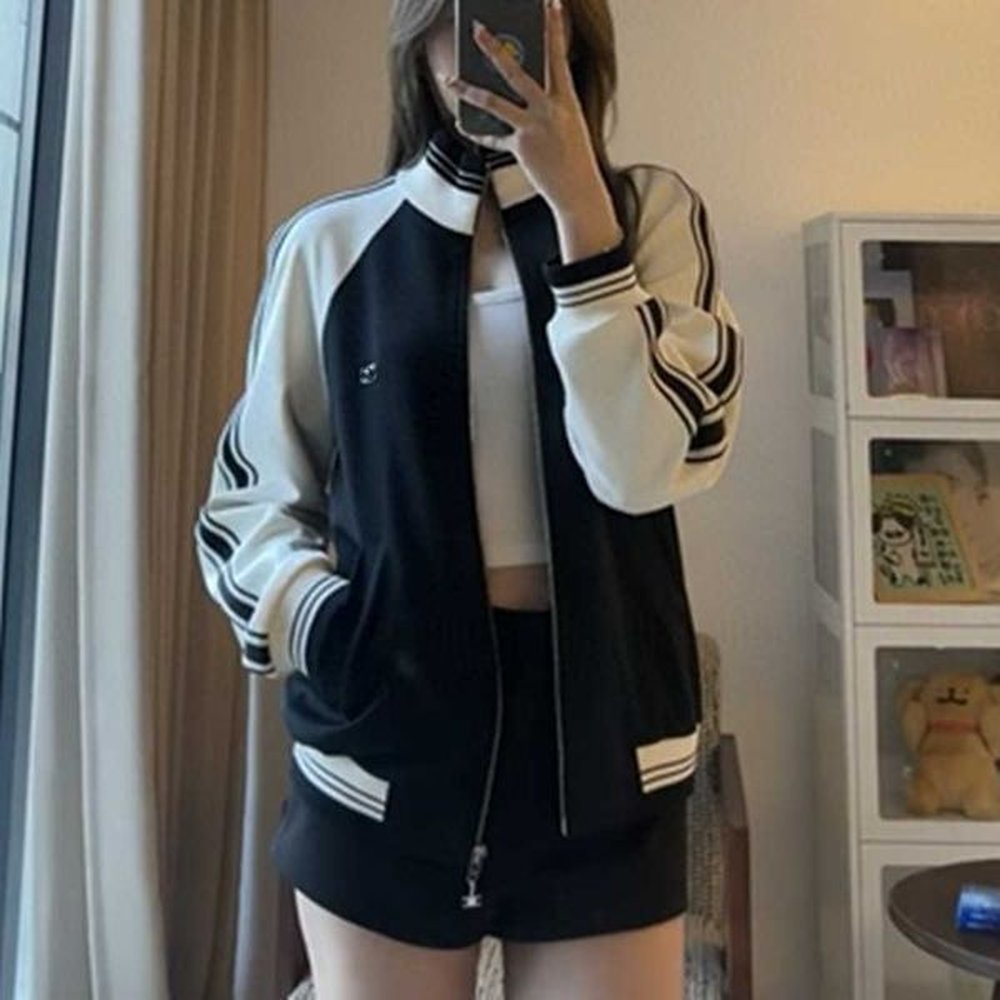 gaoding s linjia autumnwinter new round neck contrast embroidered