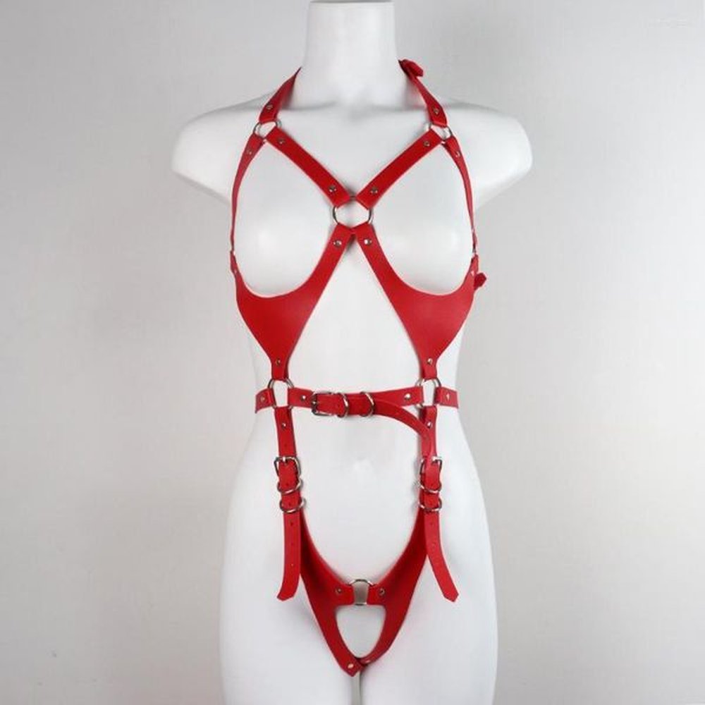 garters fashion faux leather harness strap belts women lingerie body