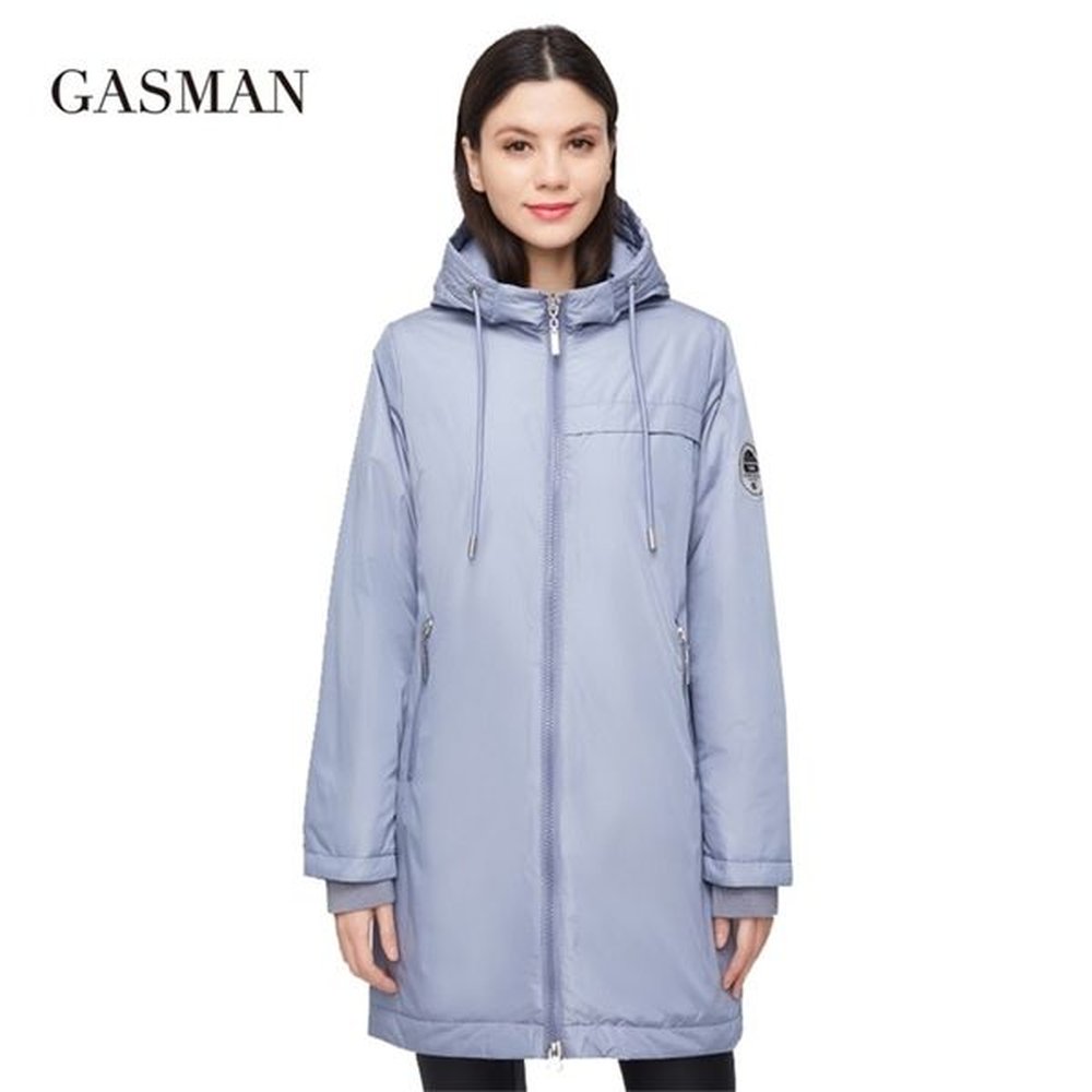 gasman fashion windproof warm womens jacket long zipper down parka