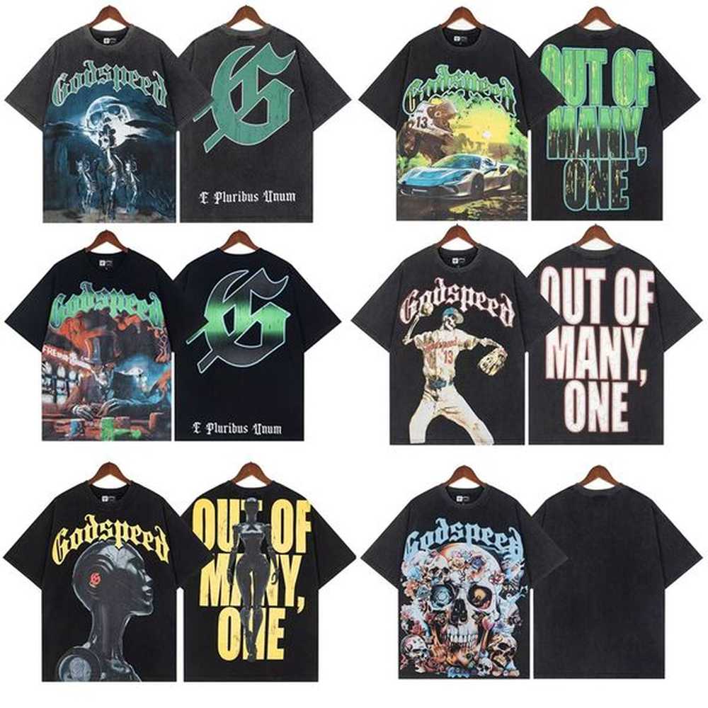 godspeed mens designer t shirt graphic tee tshirt crew neck 100% cotton oversized short sleeve streetwear black shirts for men clothing tops