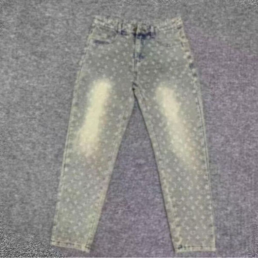 gradient denim pants designer womens jeans letter high waist wide
